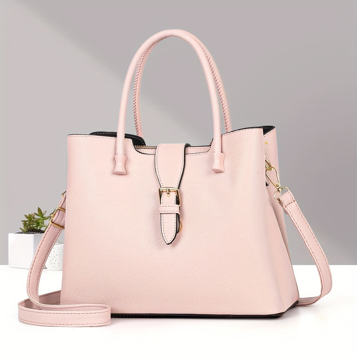 European Pure Color Shoulder Bag