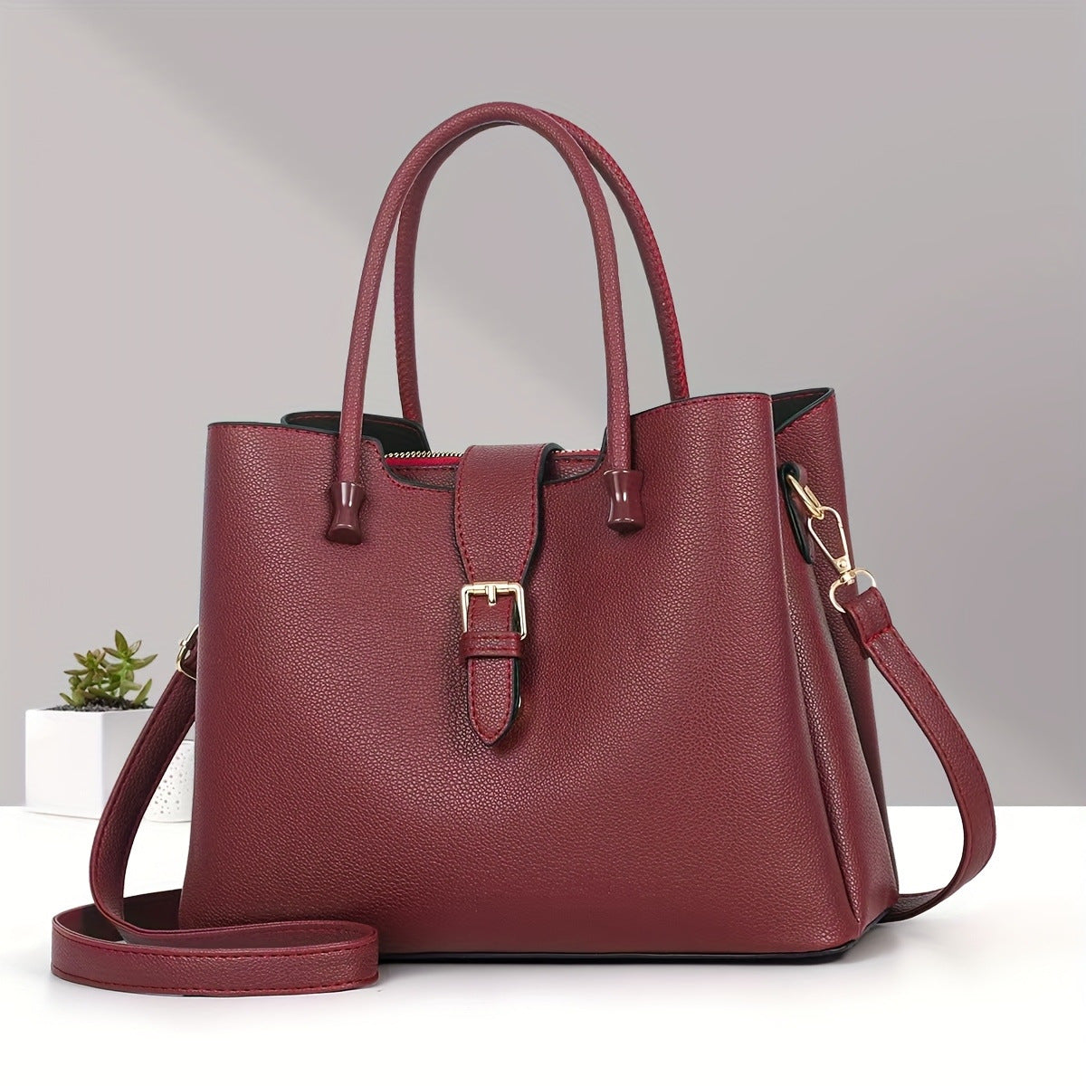 European Pure Color Shoulder Bag