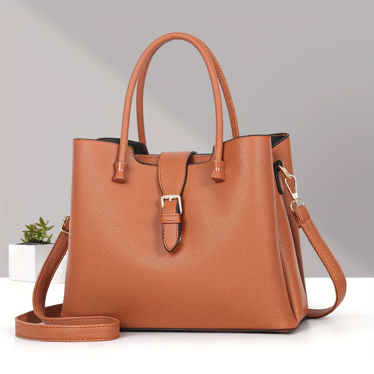 European Pure Color Shoulder Bag