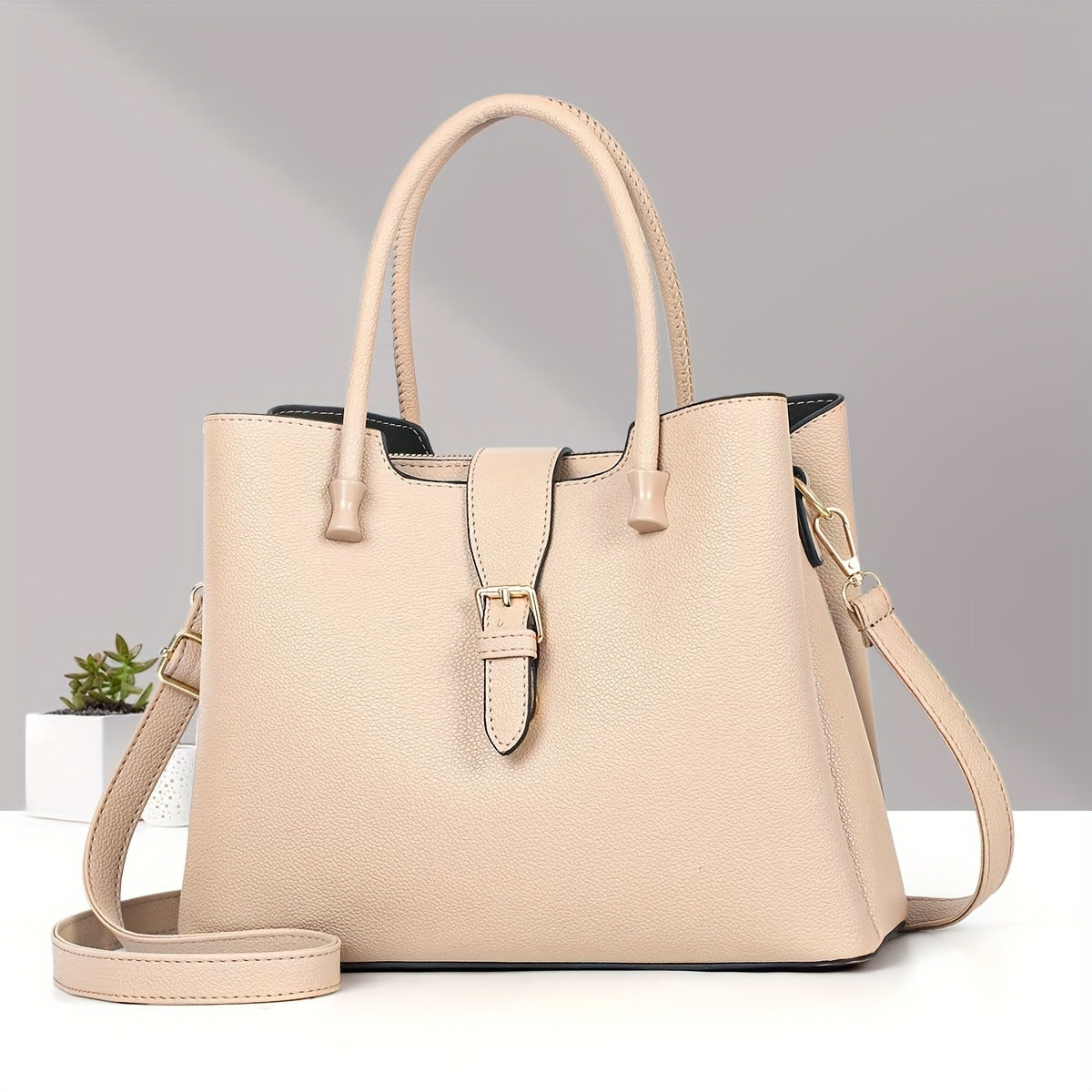 European Pure Color Shoulder Bag