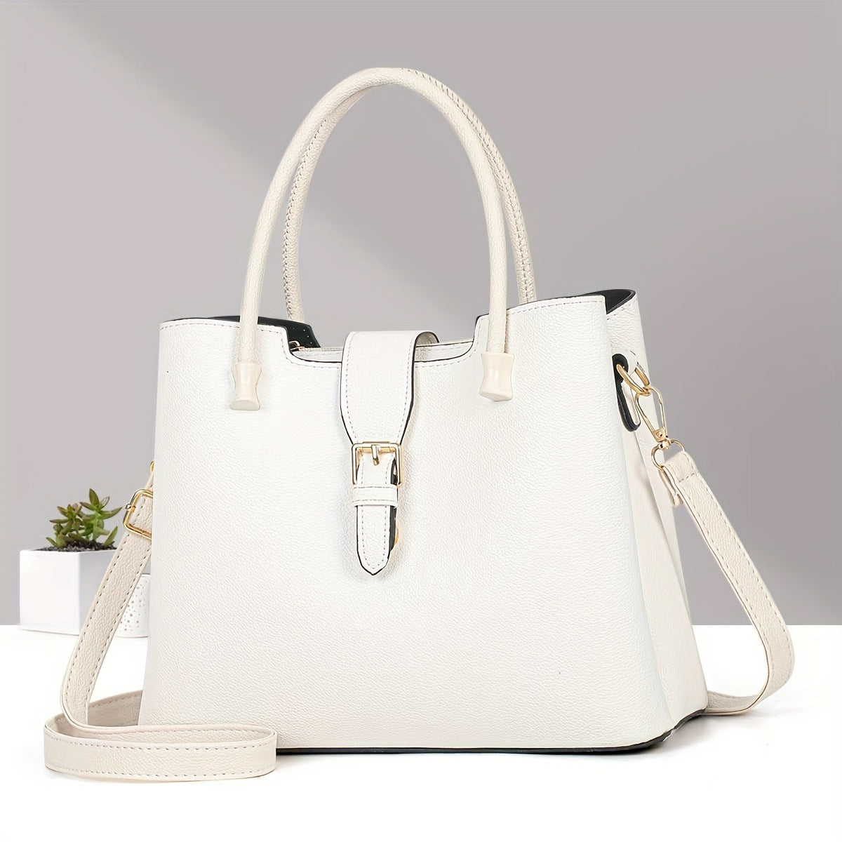 European Pure Color Shoulder Bag