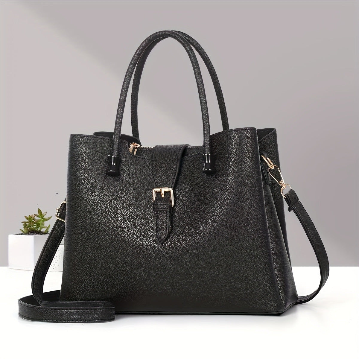 European Pure Color Shoulder Bag